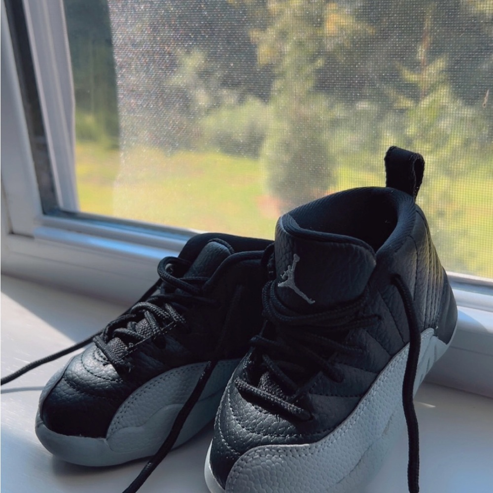Jordan Kids Black and White Sneakers